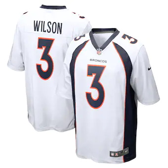 youth nike russell wilson white denver broncos game jersey_